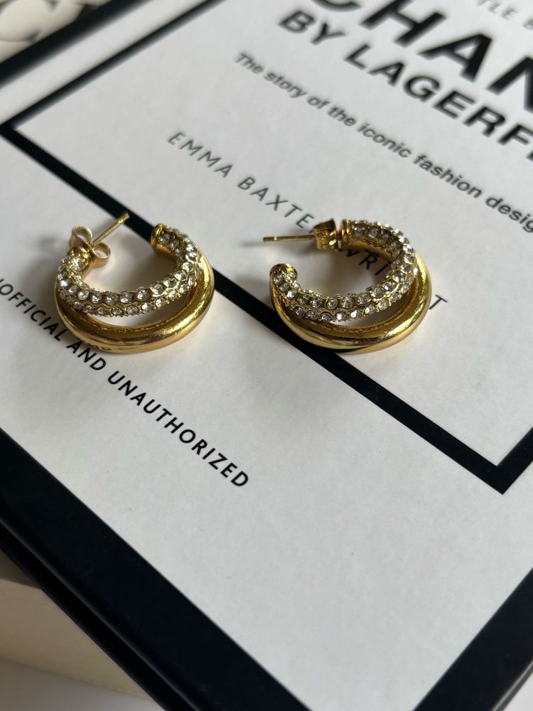 Studded Round Hoops Anti-tarnish