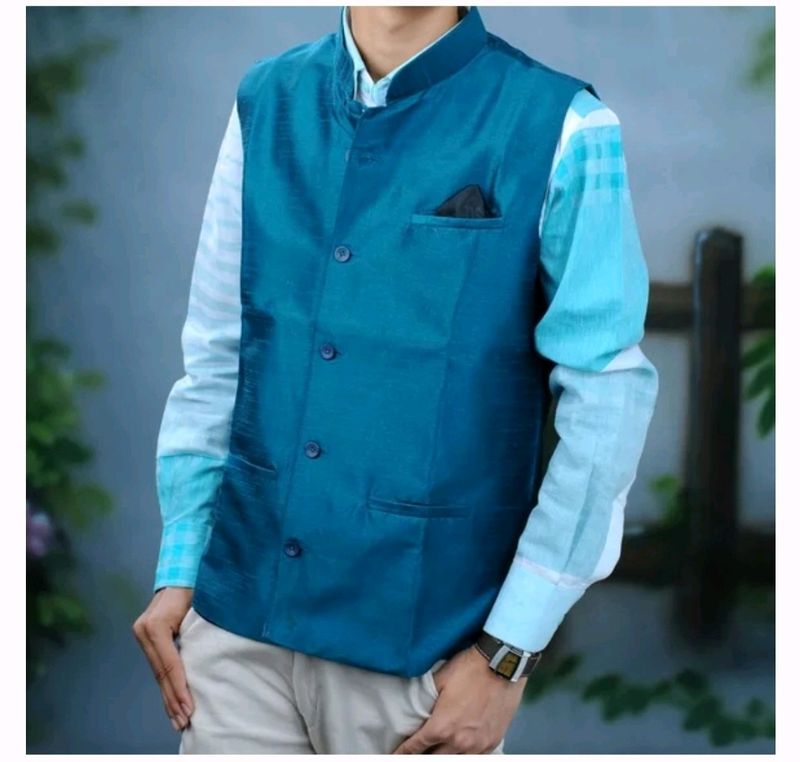 Blue Ethnic Coat