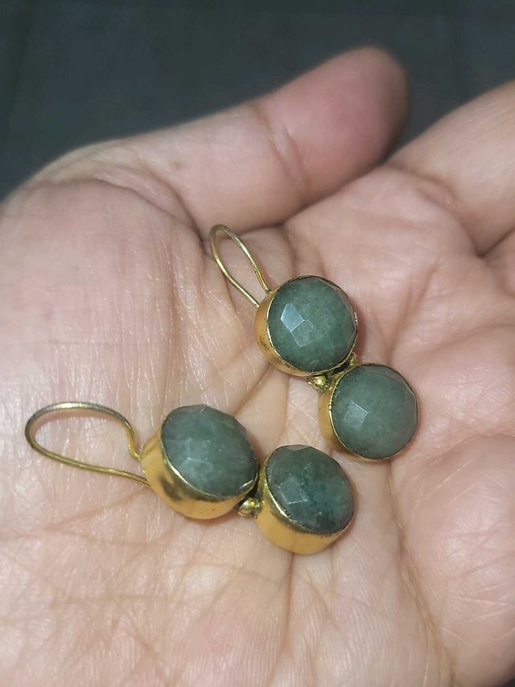 Green Stone Earrings