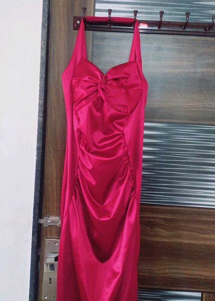 Rose Colour Bodycon Dress