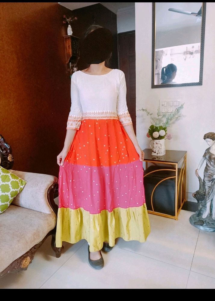 Multicolored Anarkali Kutta