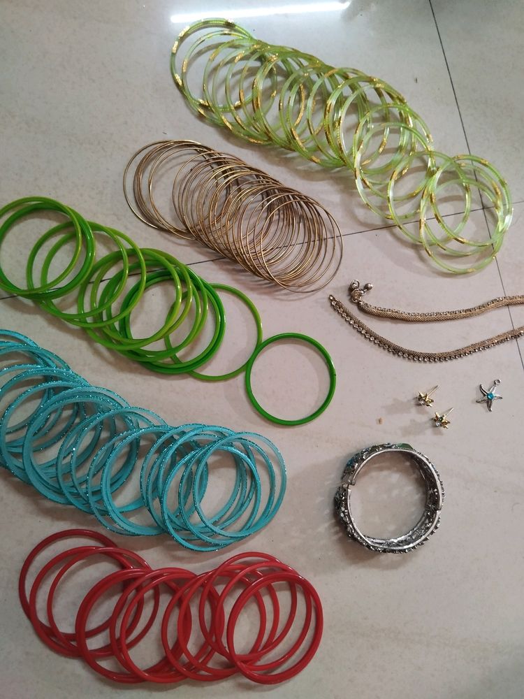 Set Of Bangles And Other Items