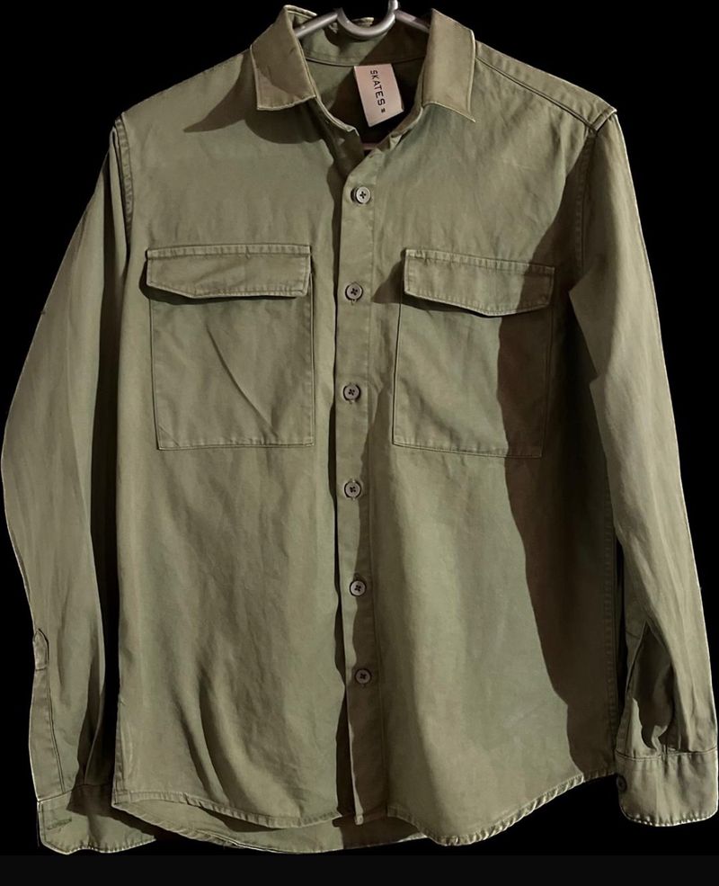 Vintage Olive Green Full Sleeve Shirt