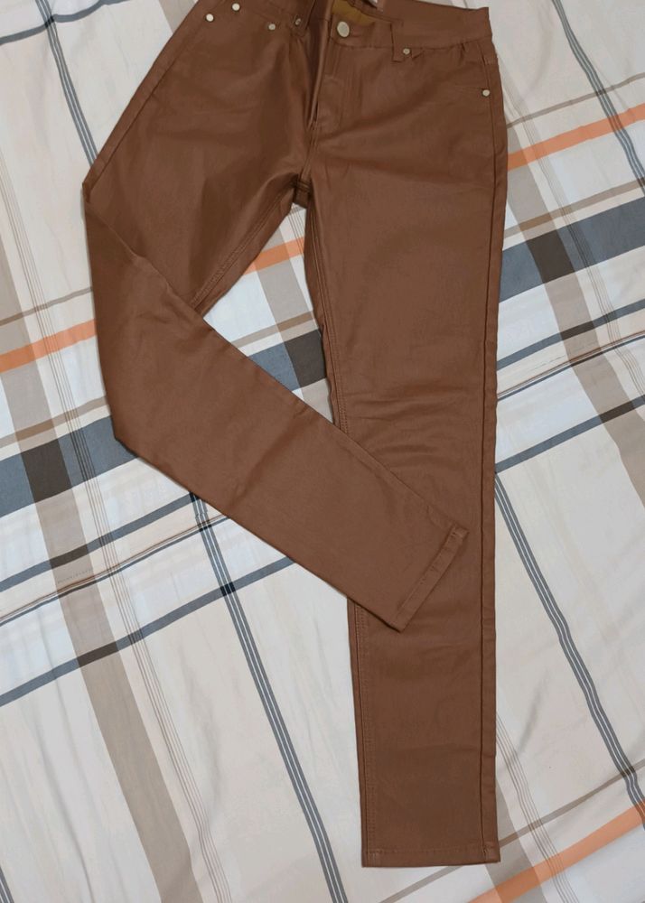 Leather Type Skinny Trouser