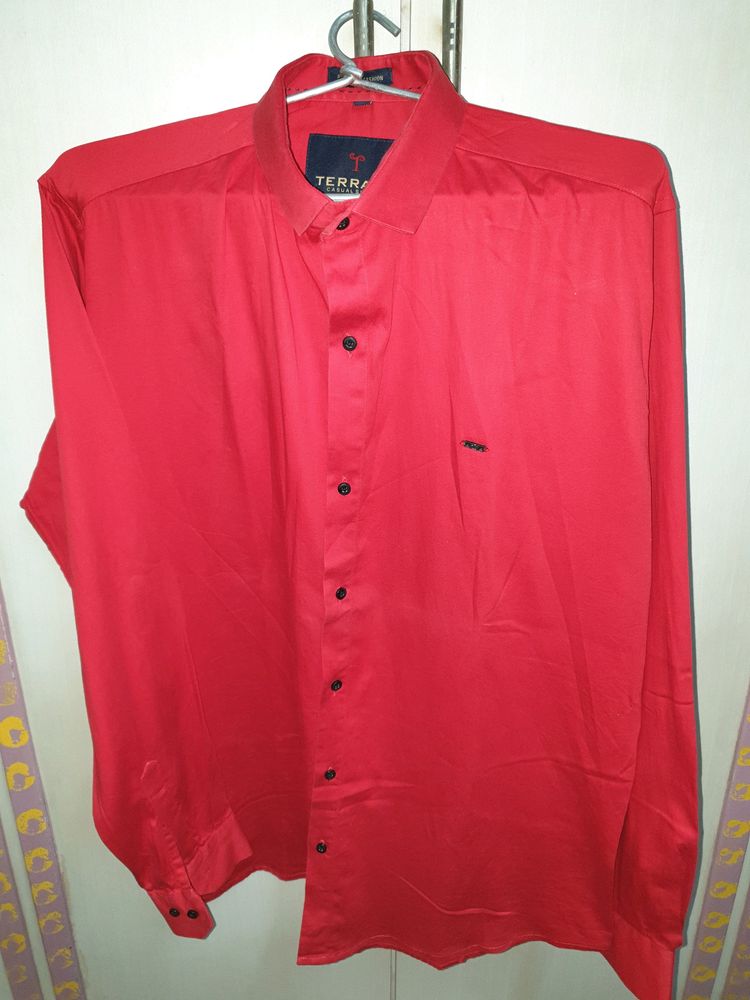 RED FULL SLEEVE SHIRT FOR CASUAL WEAR