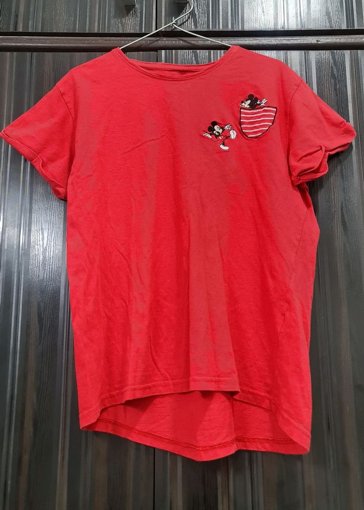 Red Colour  T Shirt