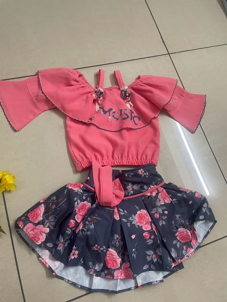 Girls Skirt And Top Set