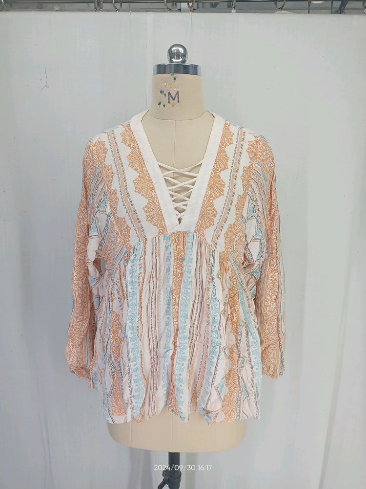 New Beige Kimono Top