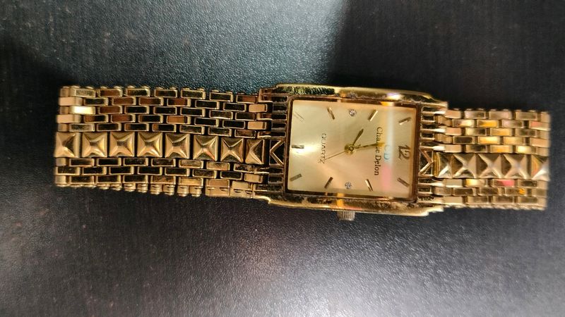 CHARLIE DELON MEN'S WRIST WATCH 24K Gold Plated