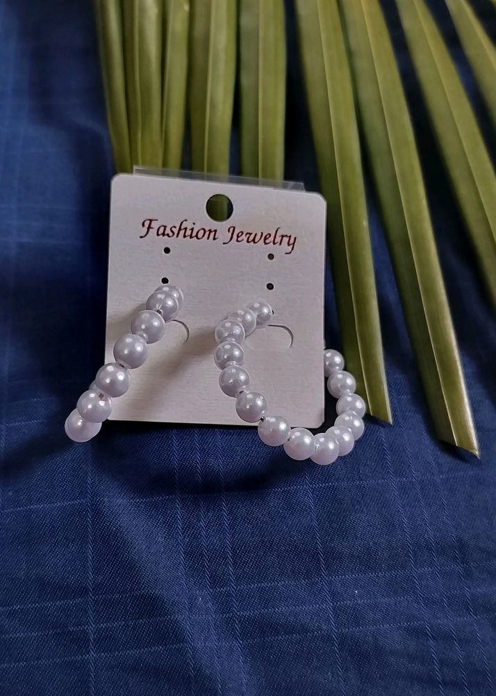 White Pearl Earrings