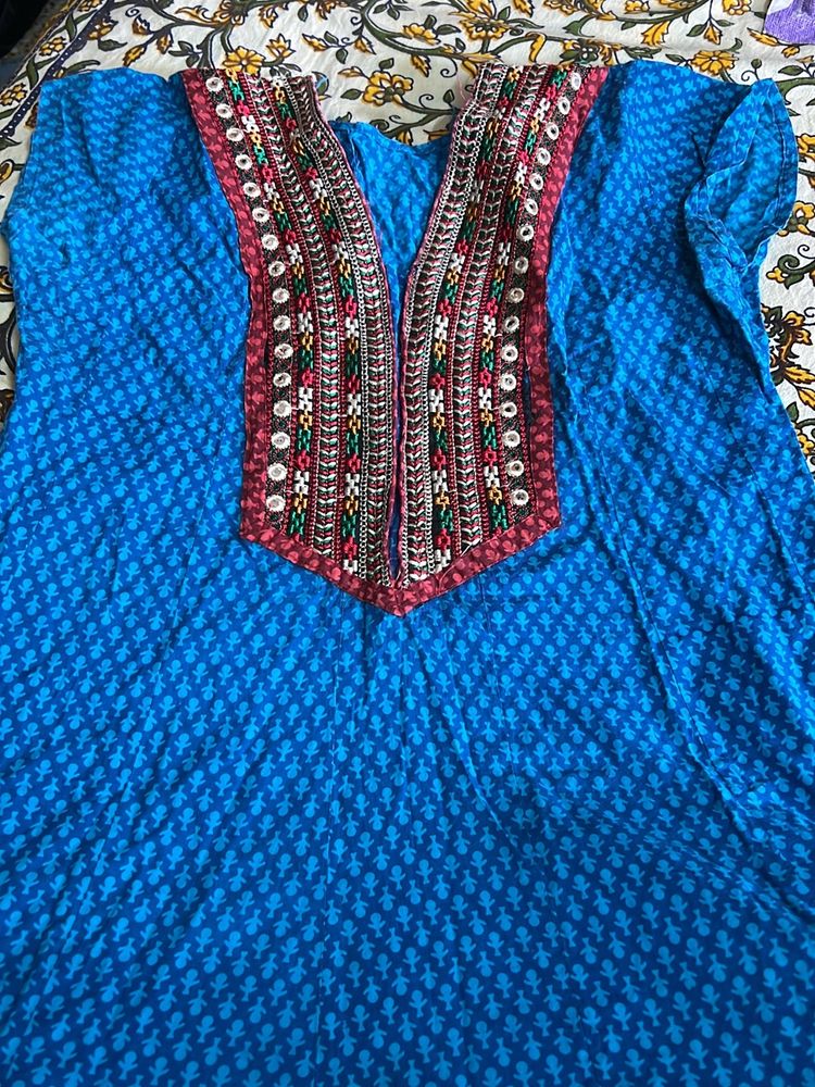 Used Gujrati Cotton Anarkali Kurti