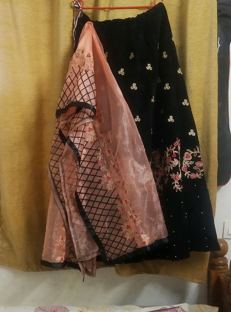 Black Velvet Lehenga