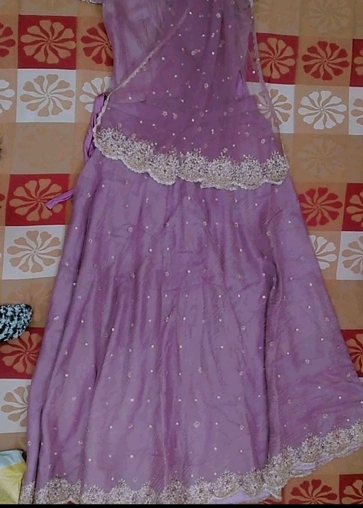 🔴Pinkish Lavendar Lehenga For Women