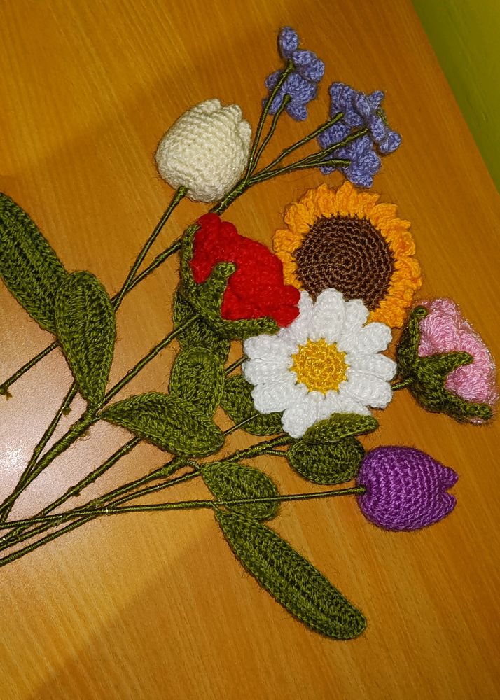 Crochet Flowers Bouquet