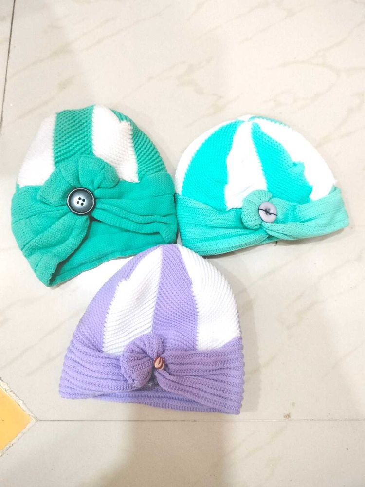 Woollen Cap Combo For Born Baby