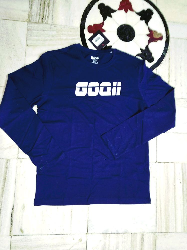 Dark Blue Long Sleeves "GoQii" Branded T-shirt 💙