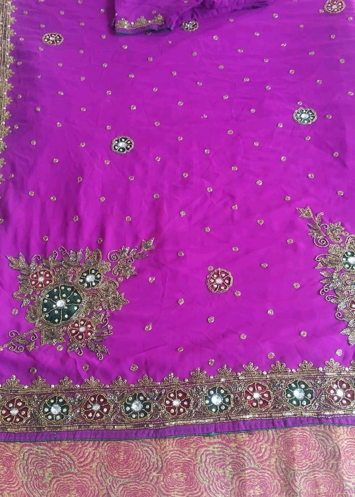 Hevi Work Saree For Sale Only 2 Baar Used