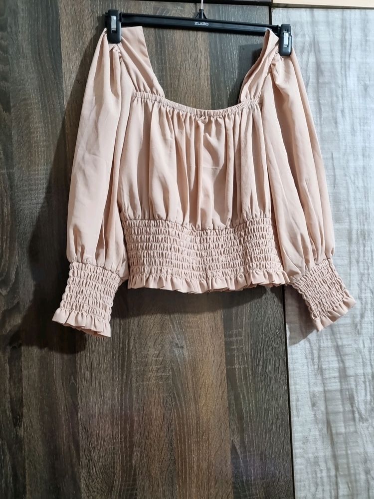 Nude Shade Cinched Top