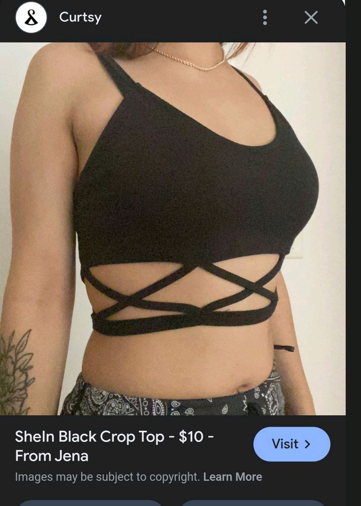 SEXY BLACK  CROP TOP