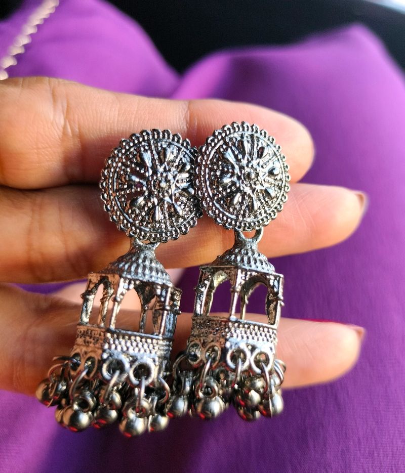 Oxidised beautiful Hanging Jhumka