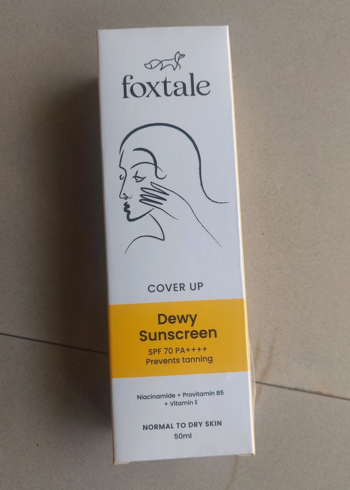 Foxtale Coverup Dewy Sunscreen Spf 70 PA++++