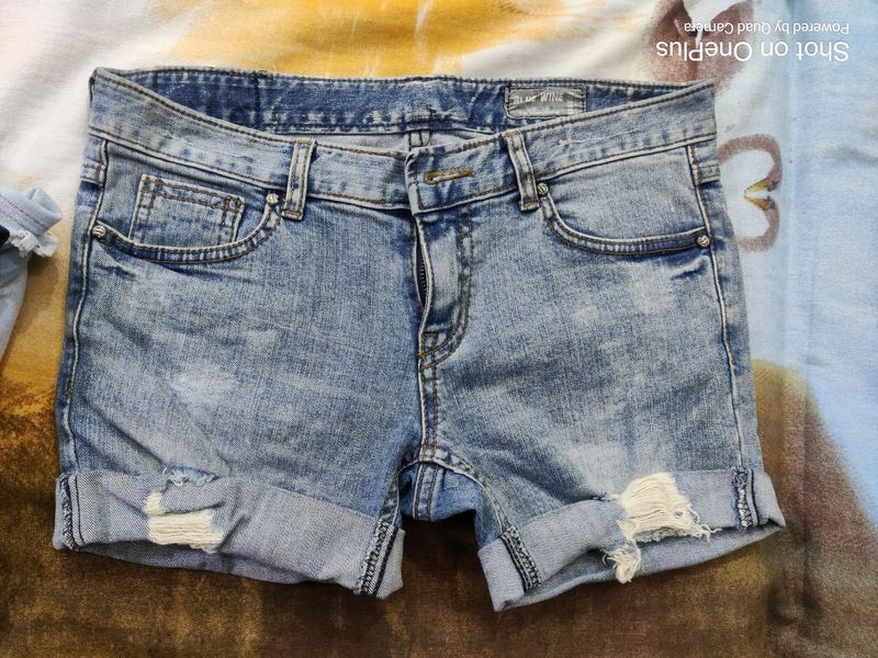 Sky Blue Denim Short