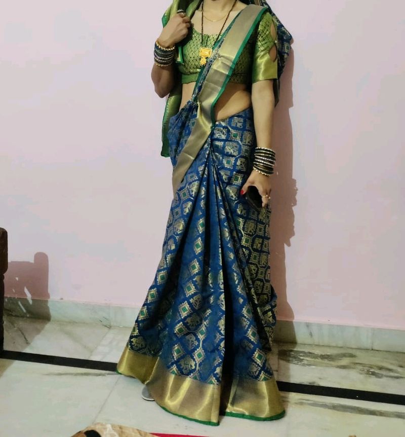 Pure Bnarsi Saree