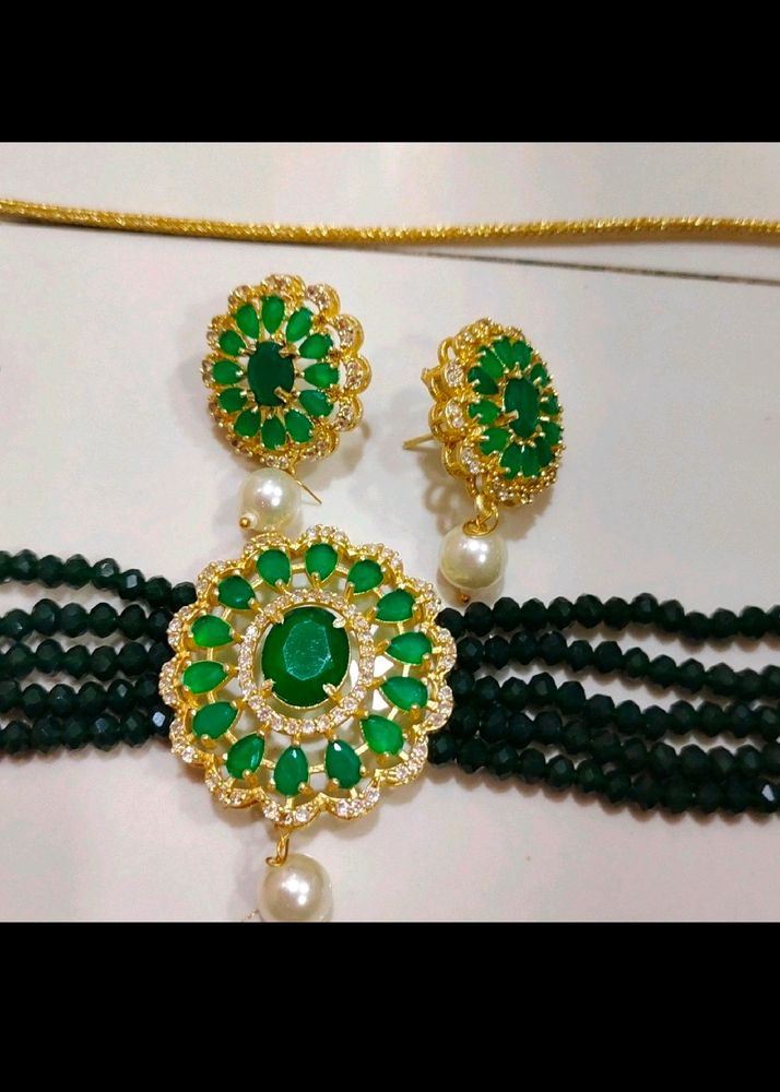 Dark Green Choker Set