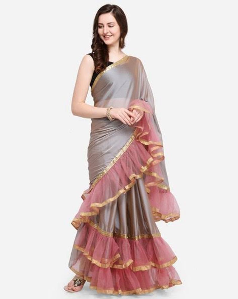 New Unused Ruffle Saree