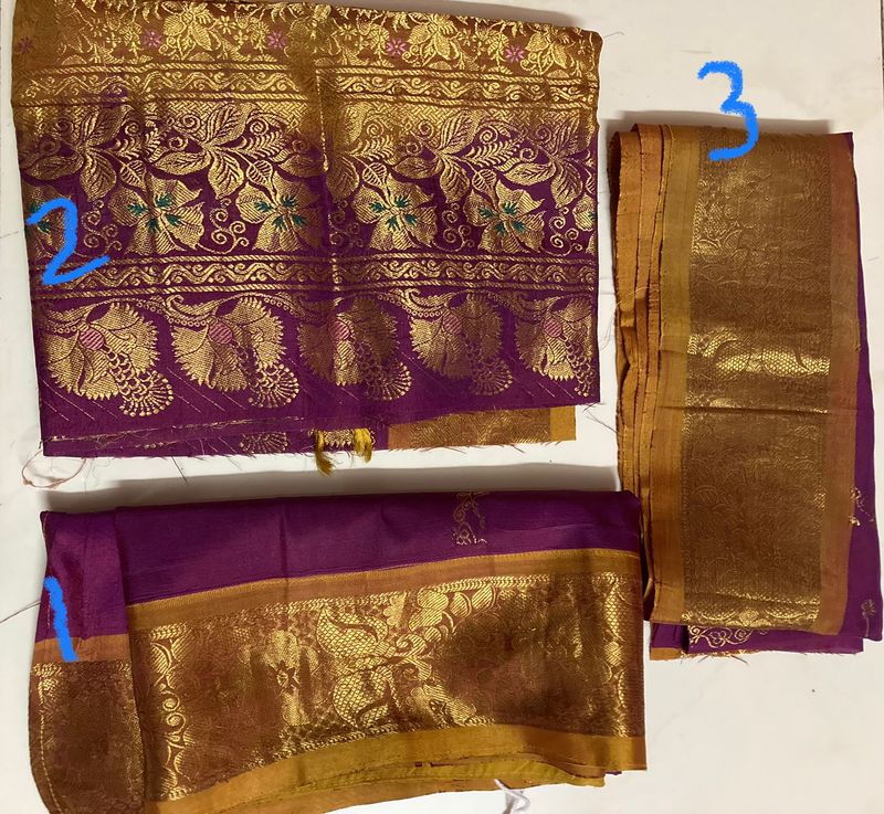 pure silk pavadai fabric for small girl