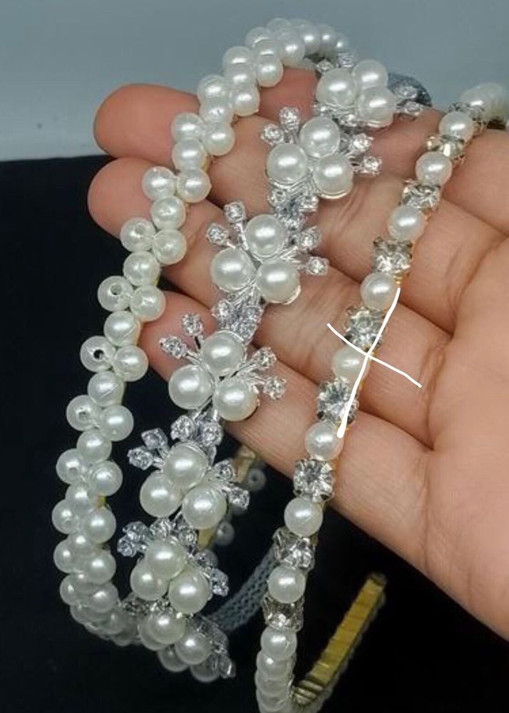 2Pc Pearl Hairband