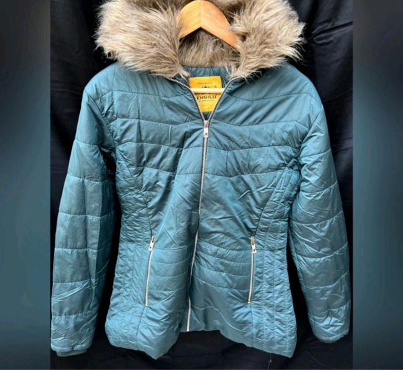 Sea Green Fur Warm stylish jacket