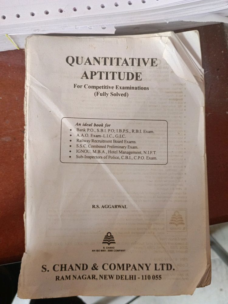 Quantitative aptitude 726 pages Book