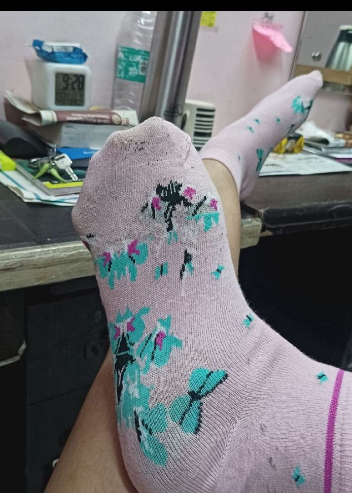 used pink socks