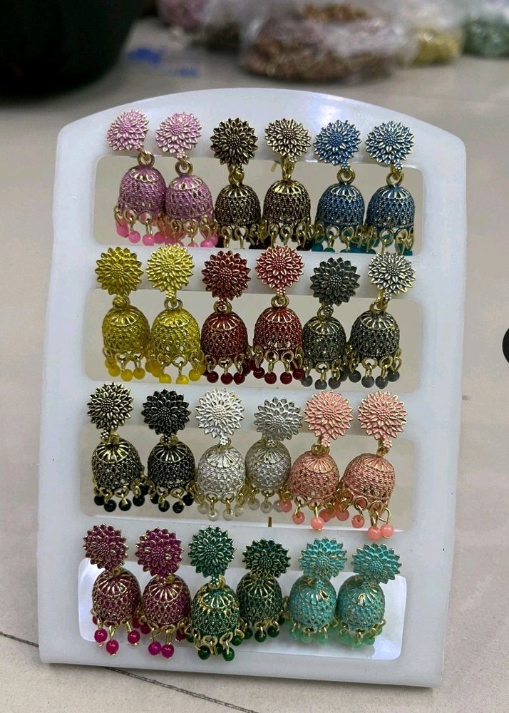 Pack Of 12 Jhumkas