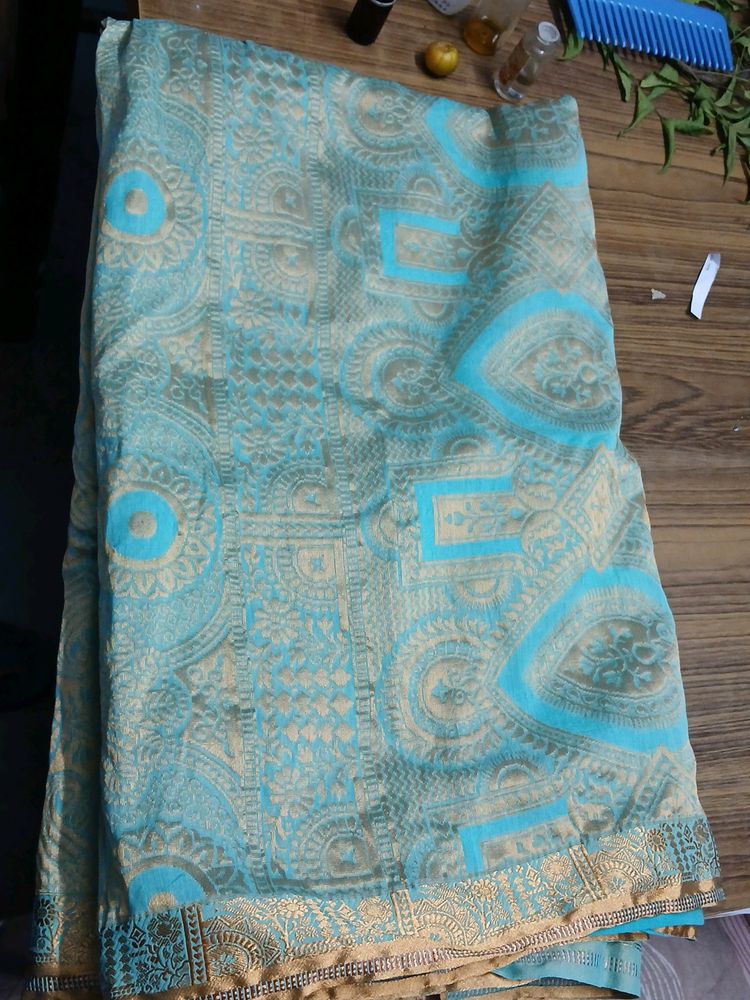 Beautiful  Sea Green Saree