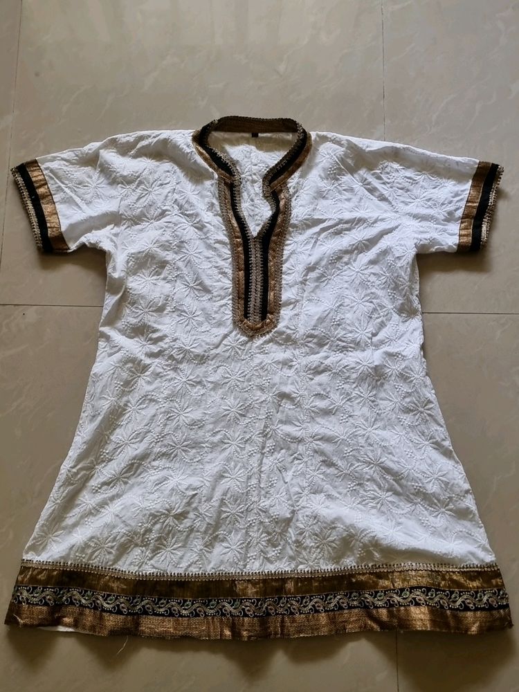 White Chikankari Kurta