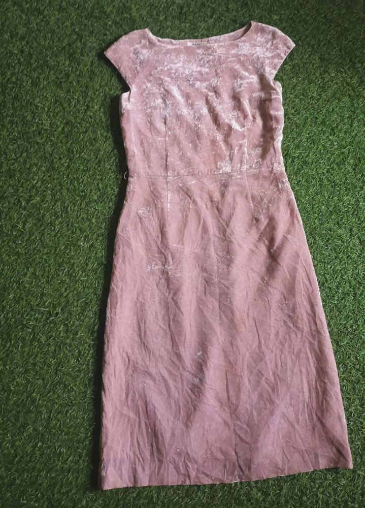 Korean Pink Velvet Dress