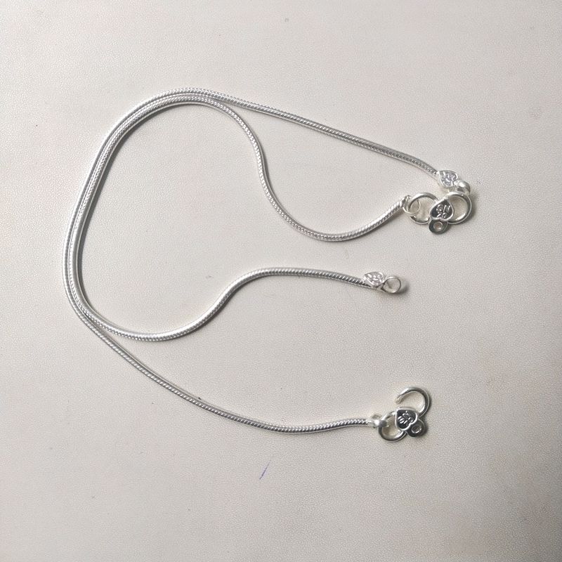 SN70 Pure Silver Anklets पायल 1जोडि  For Women