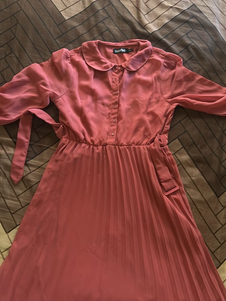 Acordian Pleat A Line Dress