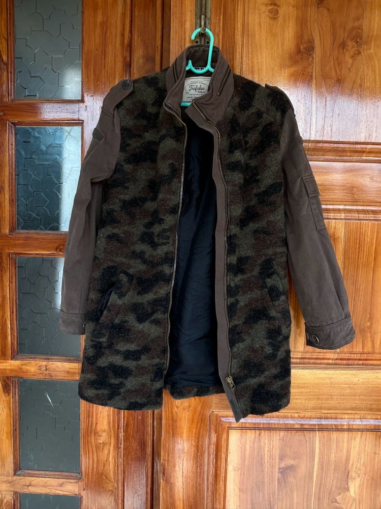 Zara Camouflage Long Jacket