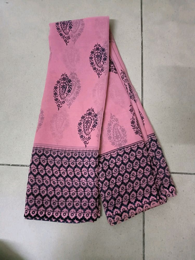 Georgette Chiffon Cotton Saree No Blouse