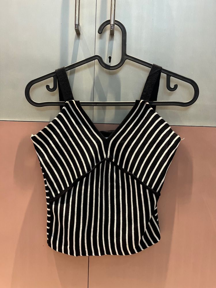 Zebra Stripped Crop Top