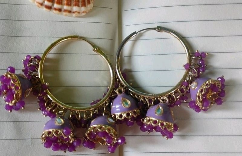 Purple 💜 Jhumka