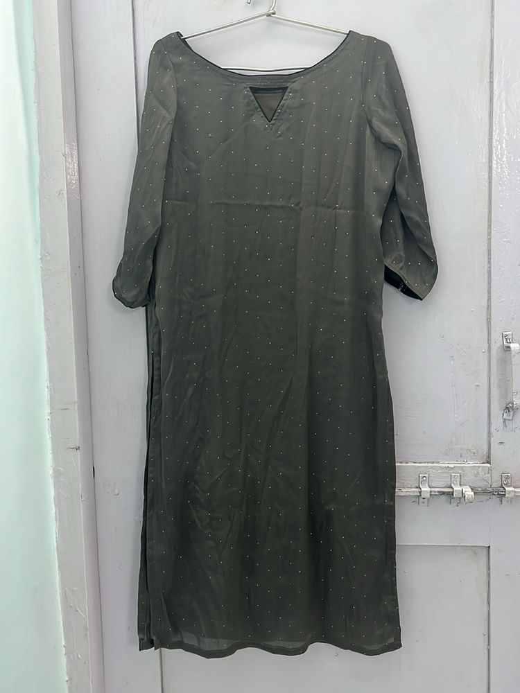 Silver Kurta Silk