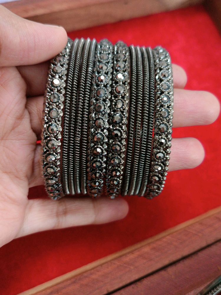 Aesthetic Oxidized Bangles