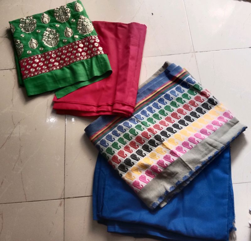 2 dress material combo without dupatta