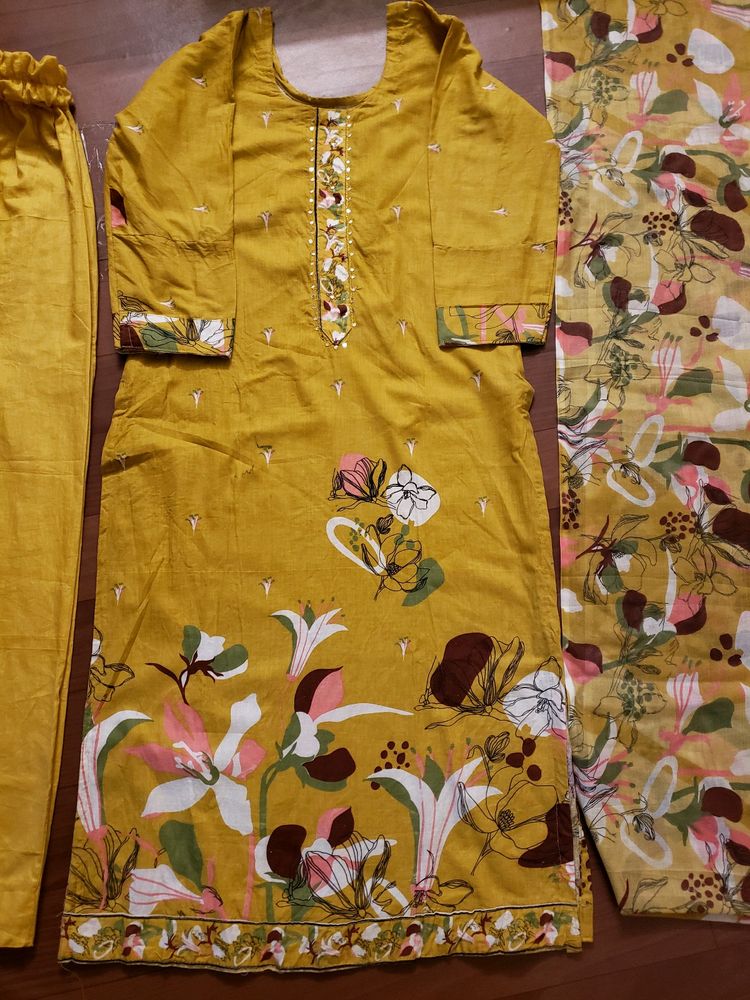 Pure Cotton Kurta Set No Flaws 1inch Margin