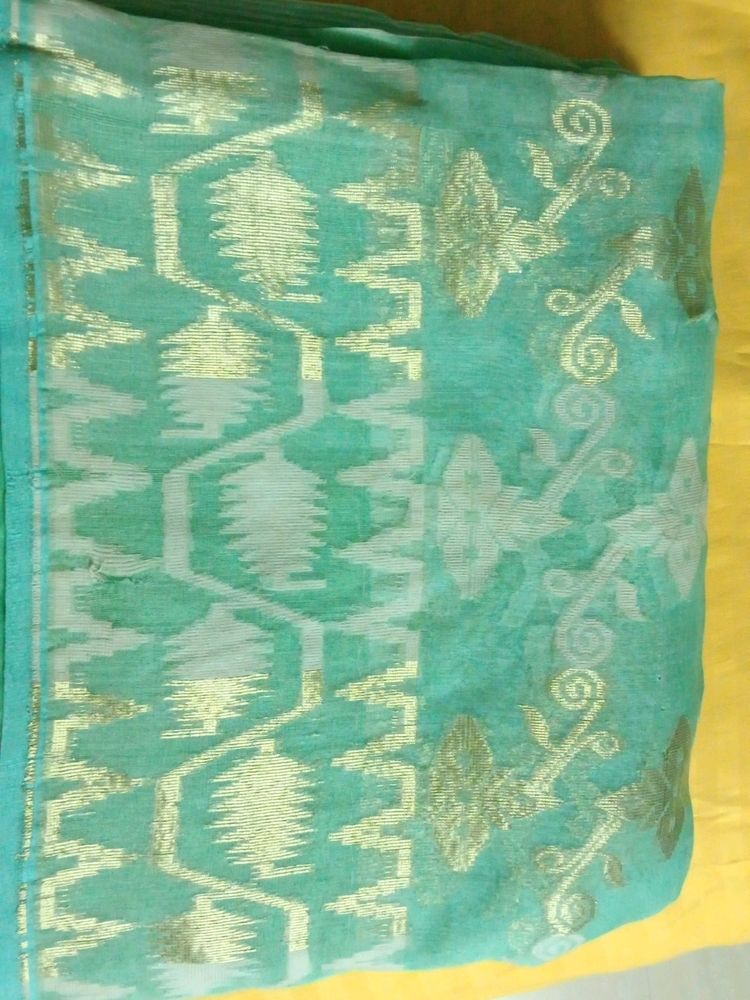 Seagreen Baluchari Saree