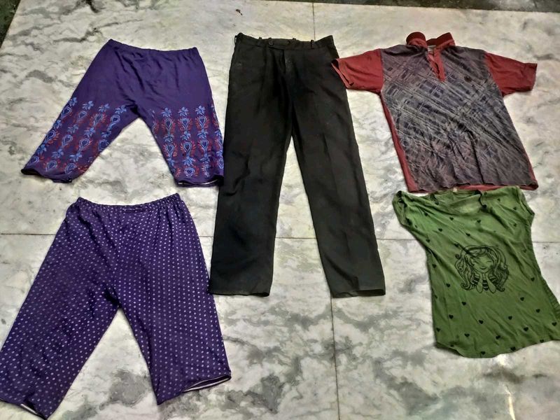 used Combo Of 3 Pants and  2 Shirts